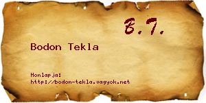 Bodon Tekla névjegykártya